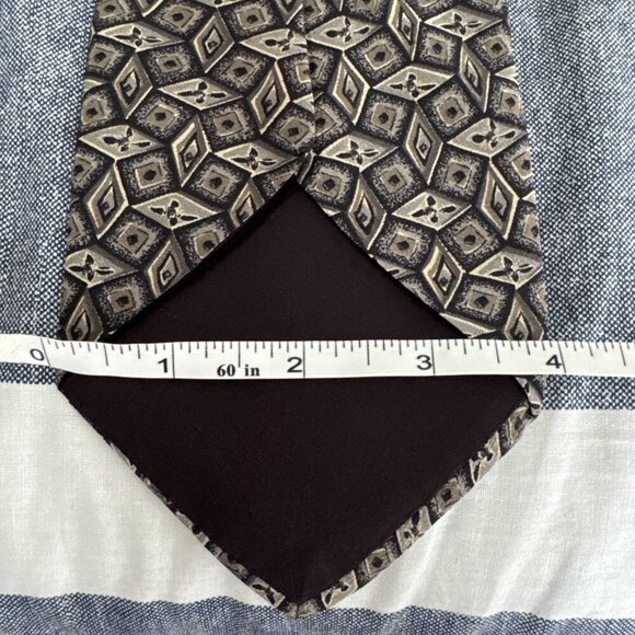 Peter Thomas by Superba est 1873 100% Italian Silk Abstract Pattern Fall Tones - Picture 6 of 7